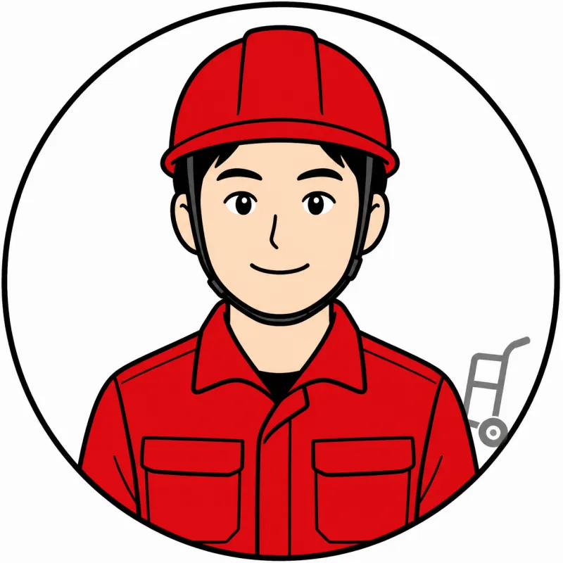 ヘルメットをかぶった作業員のイラスト